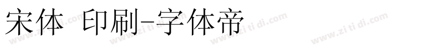 宋体 印刷字体转换
